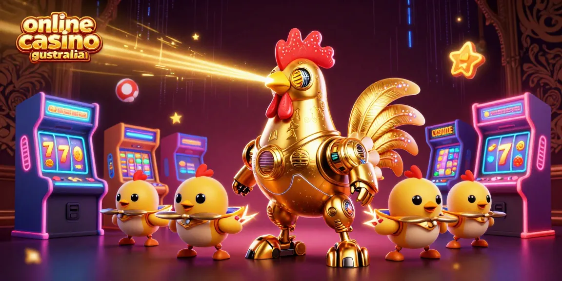 Engage with online casino games Australia featuring vibrant 3D illustrations of lucky symbols and gaming excitement.